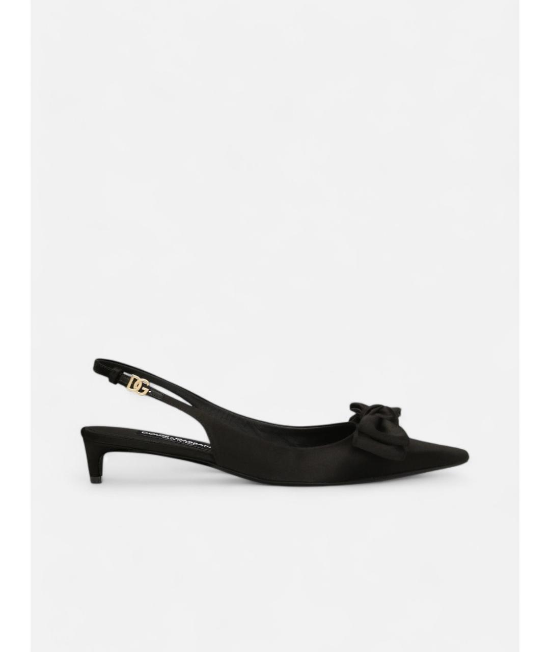 DOLCE&GABBANA Черные текстильные туфли, фото 4