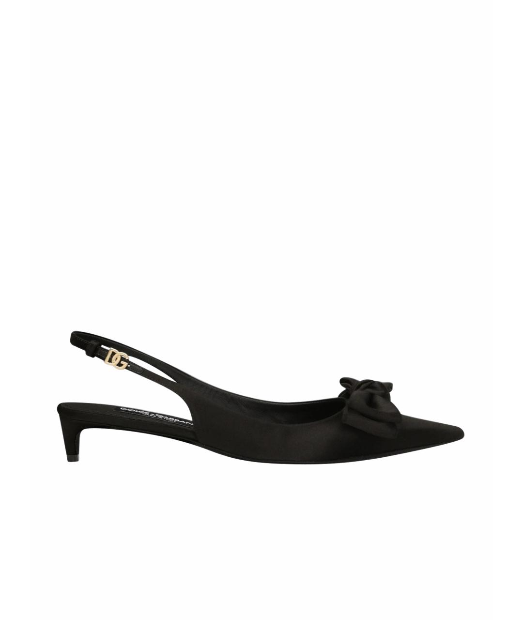 DOLCE&GABBANA Черные текстильные туфли, фото 1