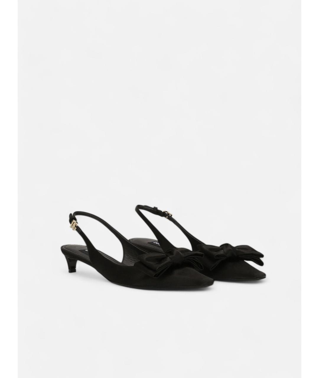 DOLCE&GABBANA Черные текстильные туфли, фото 2