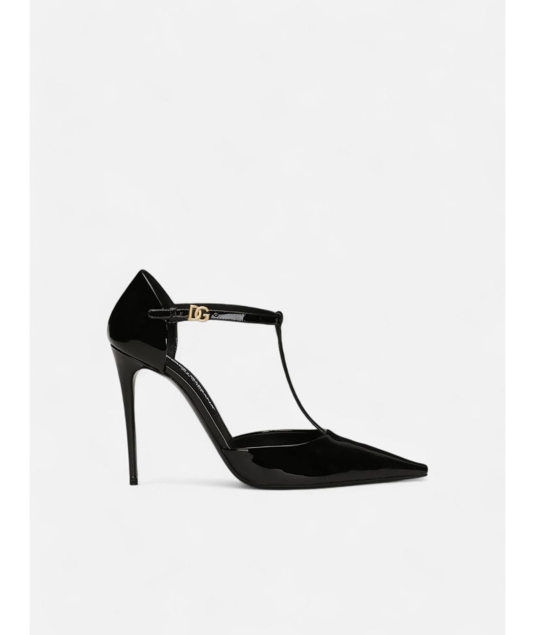 DOLCE&GABBANA Черные туфли из лакированной кожи, фото 4