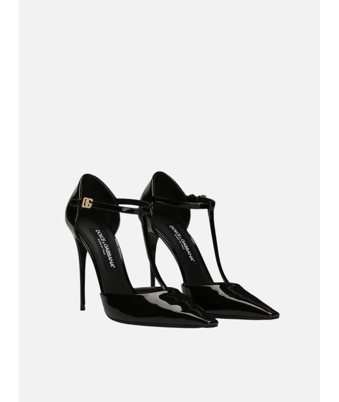 DOLCE&GABBANA Черные туфли из лакированной кожи, фото 2