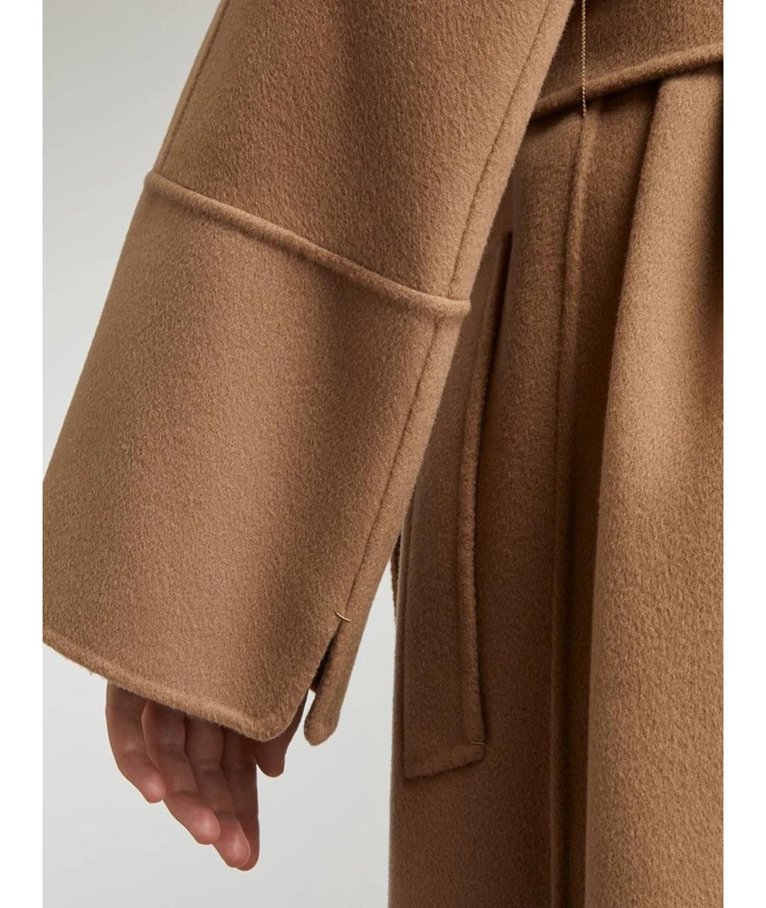 'S MAX MARA Коричневое шерстяное пальто, фото 5