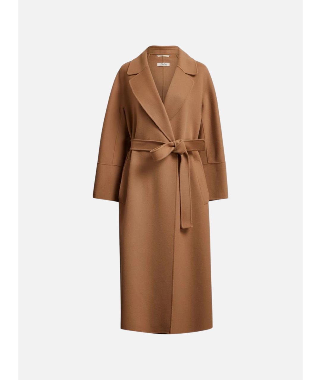 'S MAX MARA Коричневое шерстяное пальто, фото 6
