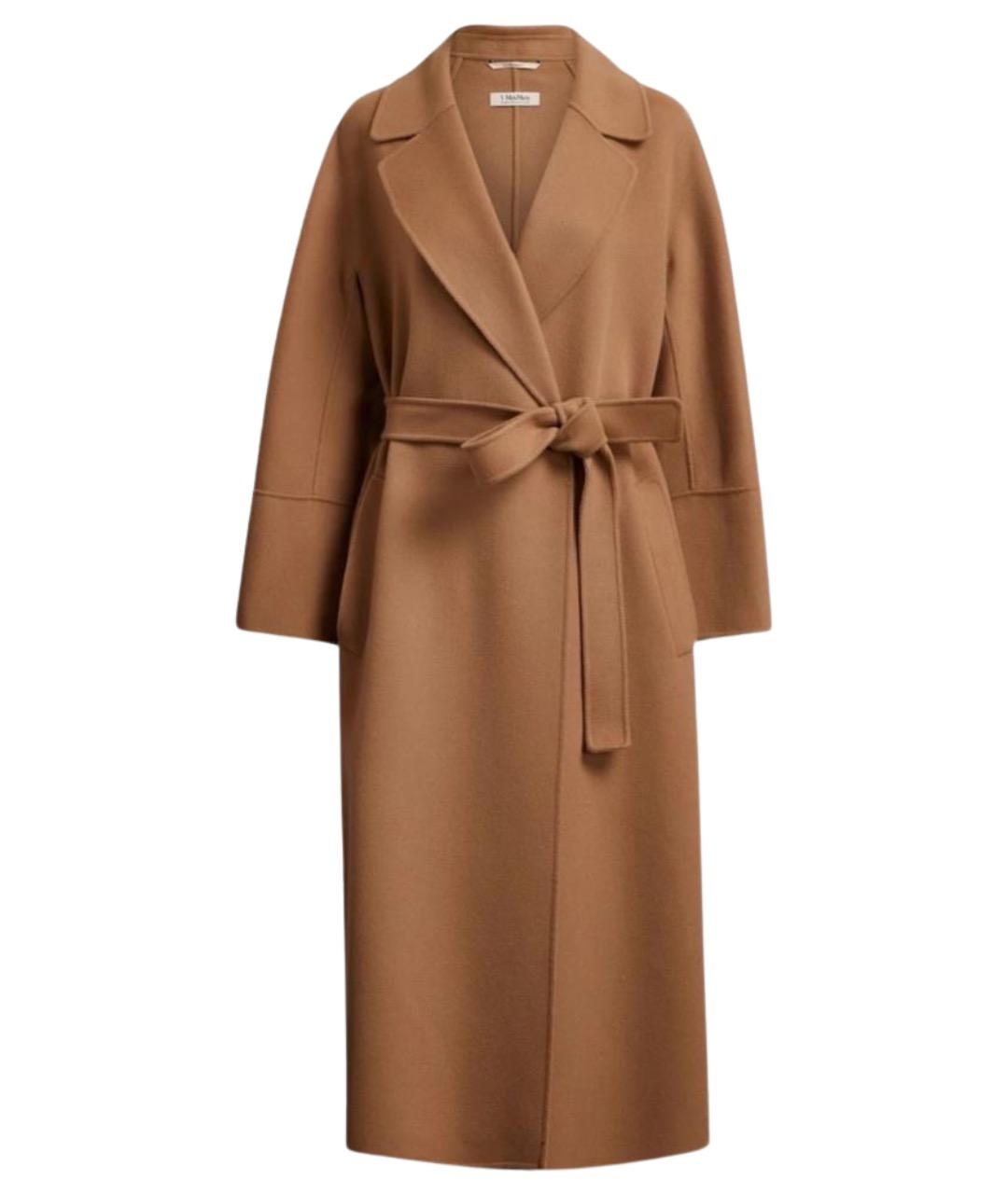 'S MAX MARA Коричневое шерстяное пальто, фото 1