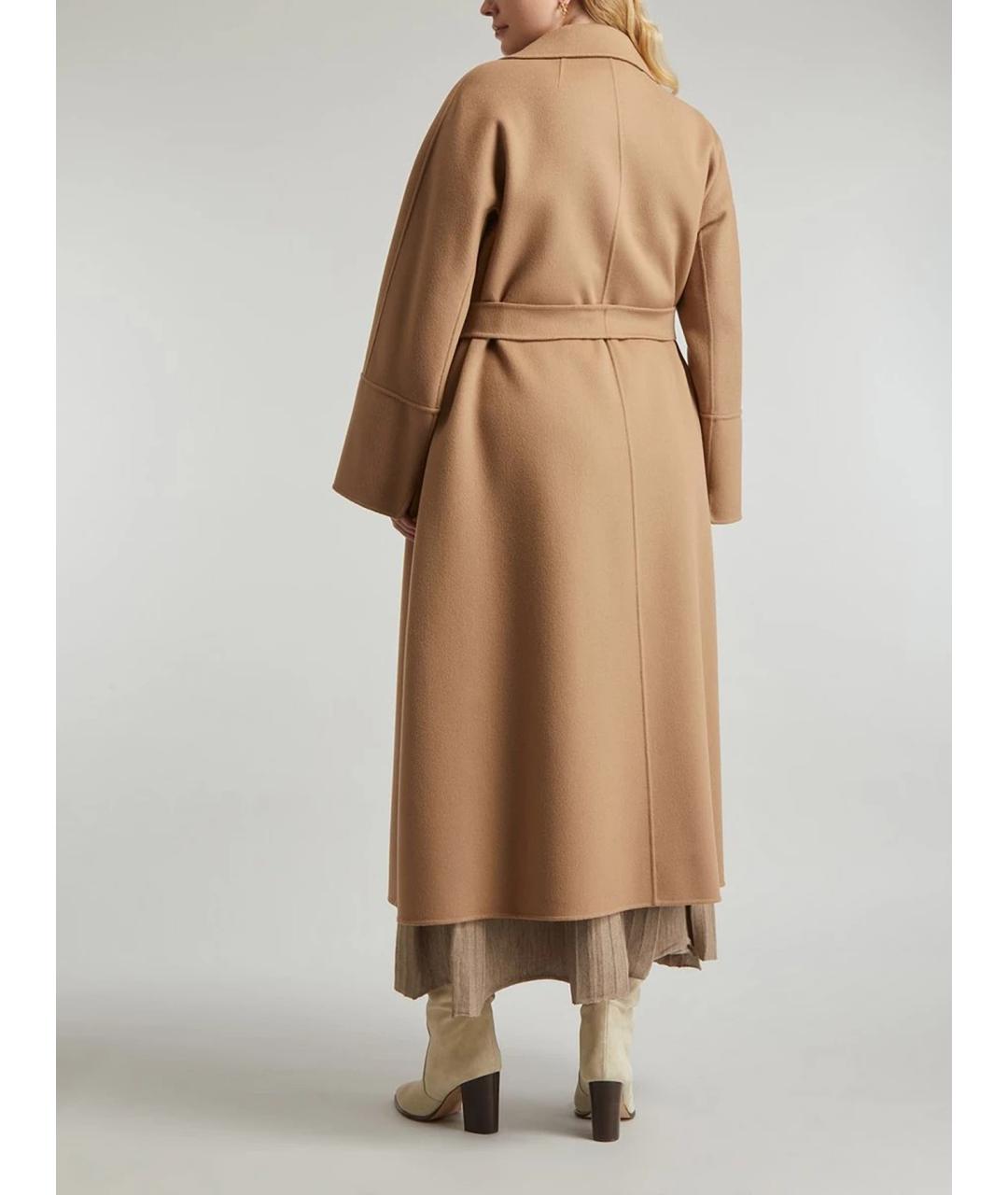 'S MAX MARA Коричневое шерстяное пальто, фото 4