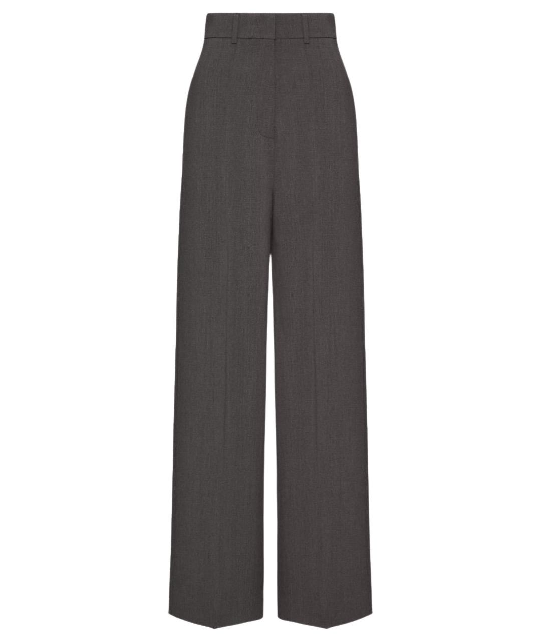 VALENTINO Серые шерстяные брюки широкие, фото 1