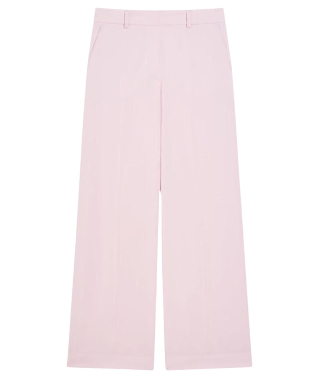 WEEKEND MAX MARA Розовые шерстяные брюки широкие, фото 1