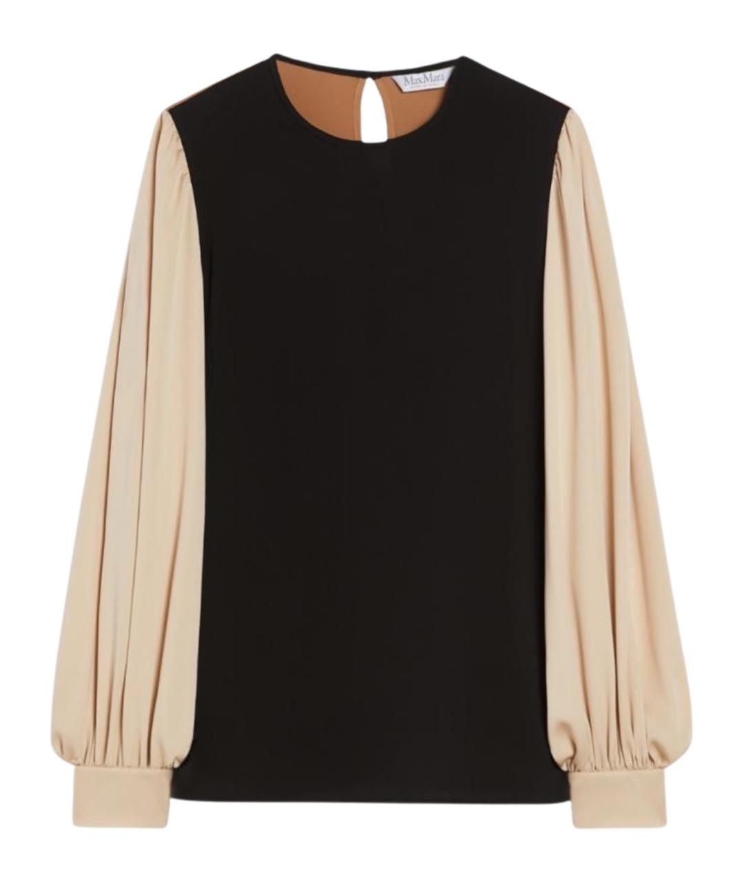 MAX MARA Черная шелковая блузы, фото 1