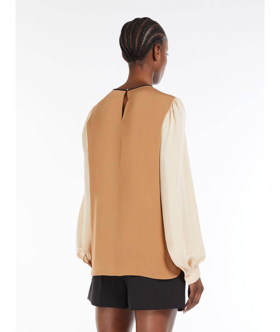 MAX MARA Черная шелковая блузы, фото 4