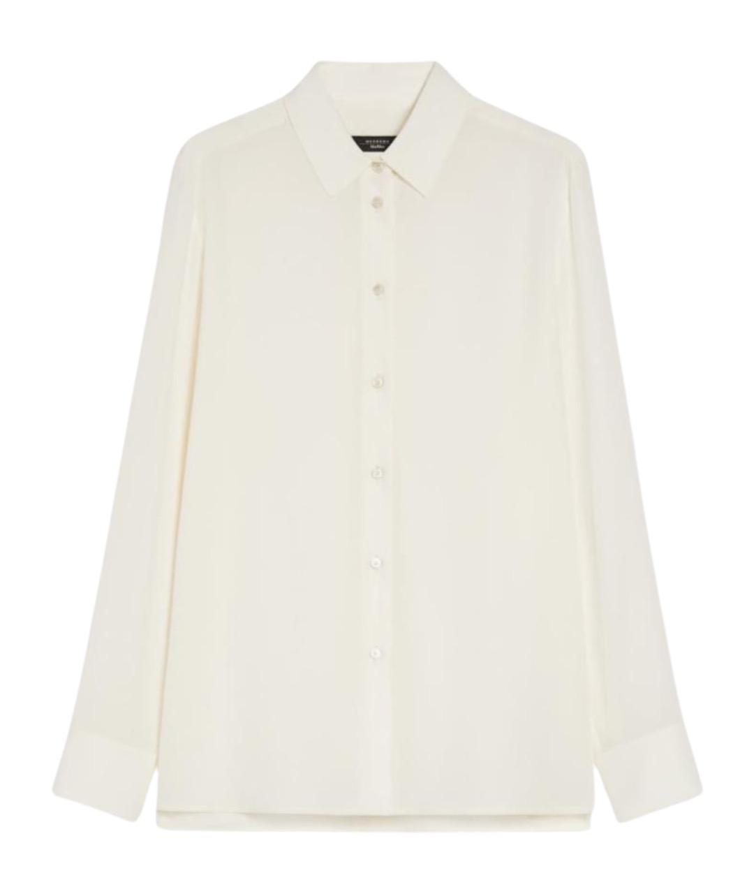 WEEKEND MAX MARA Бежевая шелковая рубашка, фото 1