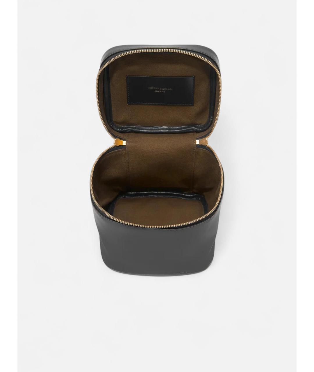 VICTORIA BECKHAM Черная кожаная сумка с короткими ручками, фото 6