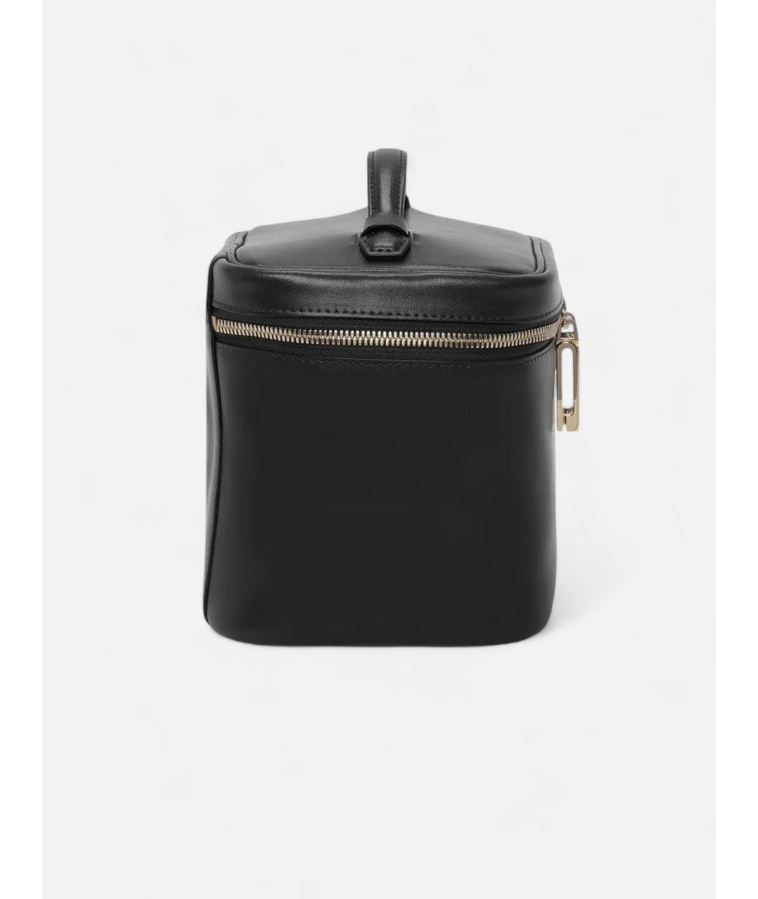 VICTORIA BECKHAM Черная кожаная сумка с короткими ручками, фото 4