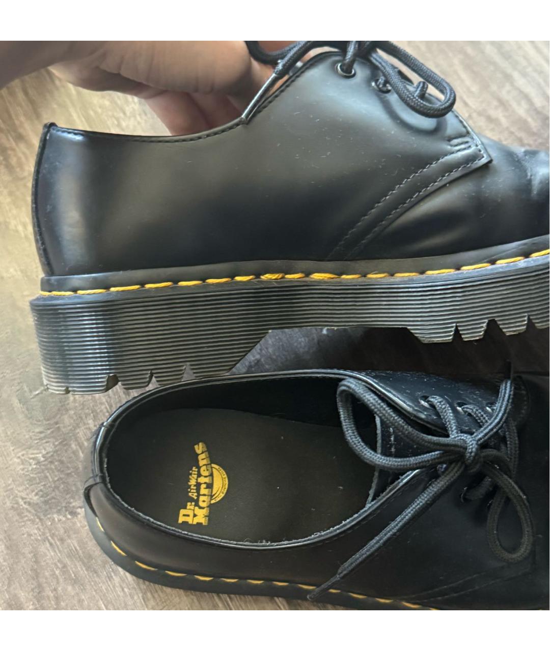 DR. MARTENS Черные кожаные ботинки, фото 2