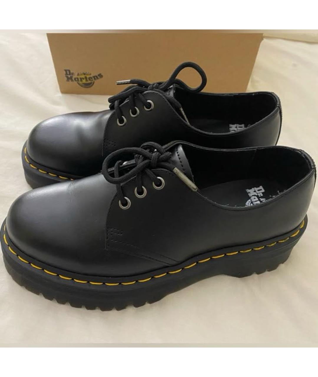 DR. MARTENS Черные кожаные ботинки, фото 3