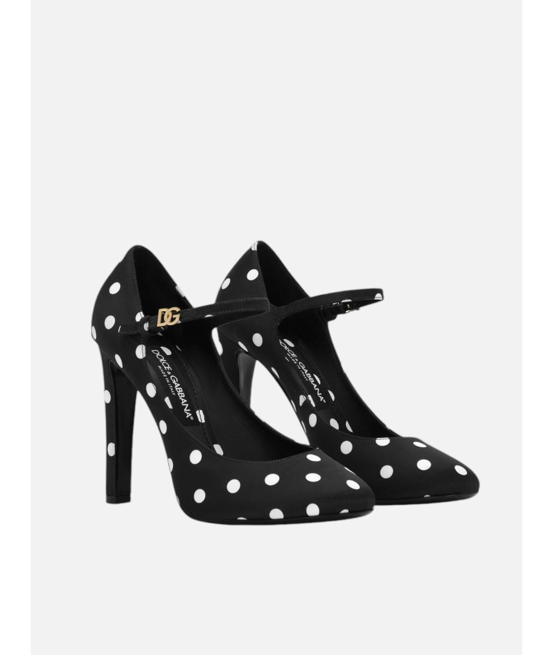 DOLCE&GABBANA Черные текстильные туфли, фото 2