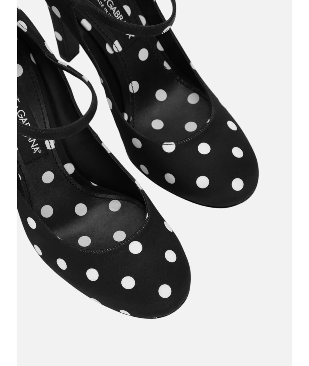 DOLCE&GABBANA Черные текстильные туфли, фото 3