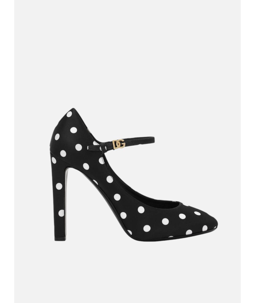 DOLCE&GABBANA Черные текстильные туфли, фото 5