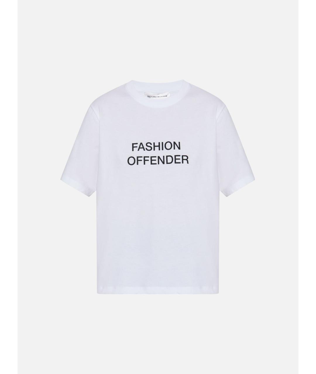 VICTORIA BECKHAM Белая хлопковая футболка, фото 6