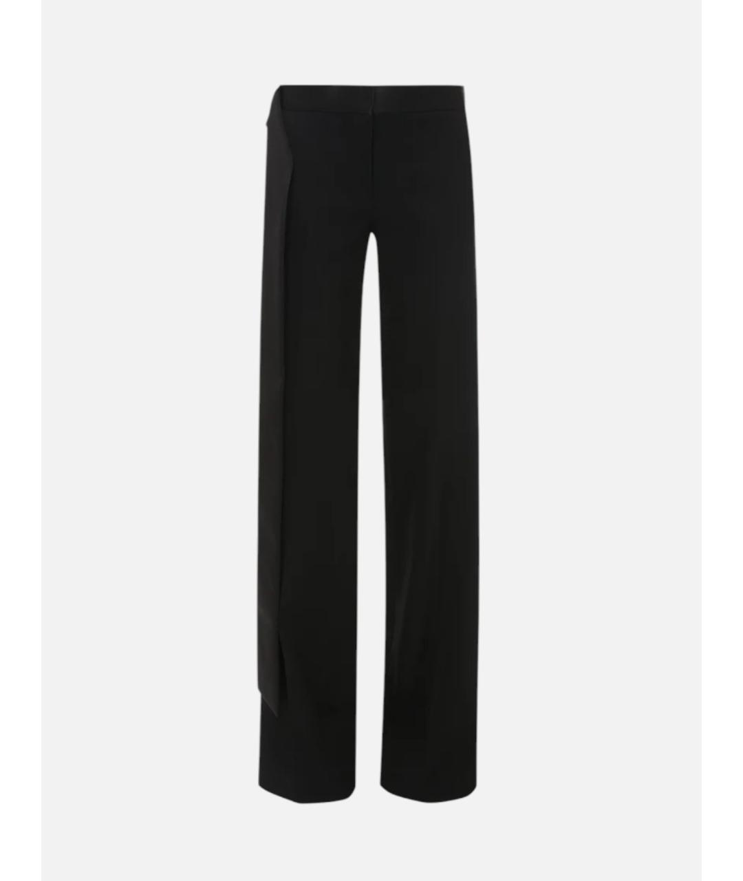 VICTORIA BECKHAM Черные полиэстеровые прямые брюки, фото 6