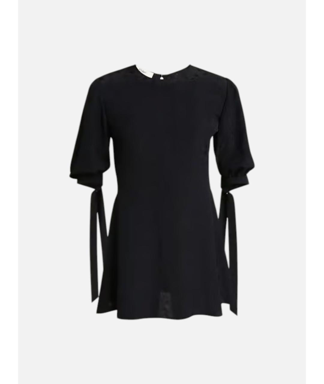 CHLOE Черное вискозное повседневное платье, фото 2