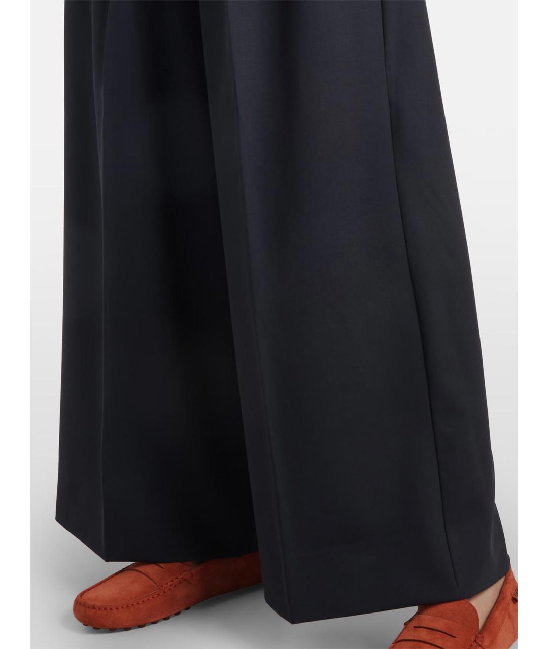 'S MAX MARA Черные шерстяные брюки широкие, фото 2