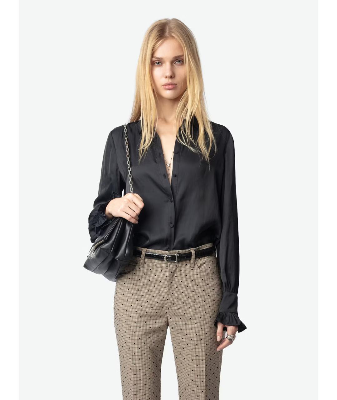 ZADIG & VOLTAIRE Черная полиэстеровая рубашка, фото 3