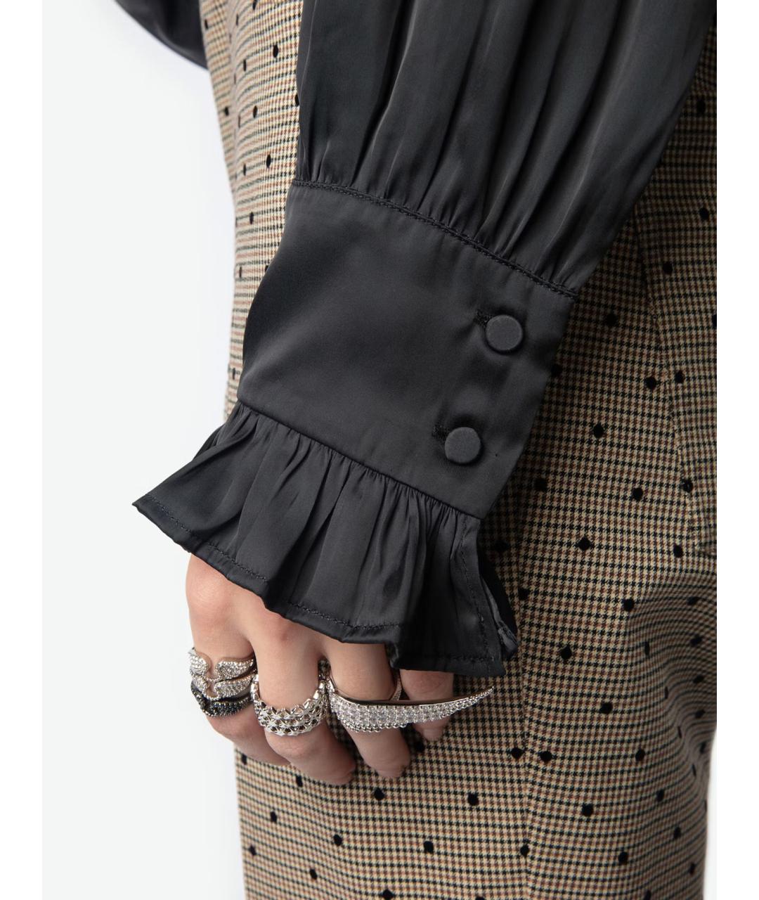 ZADIG & VOLTAIRE Черная полиэстеровая рубашка, фото 4