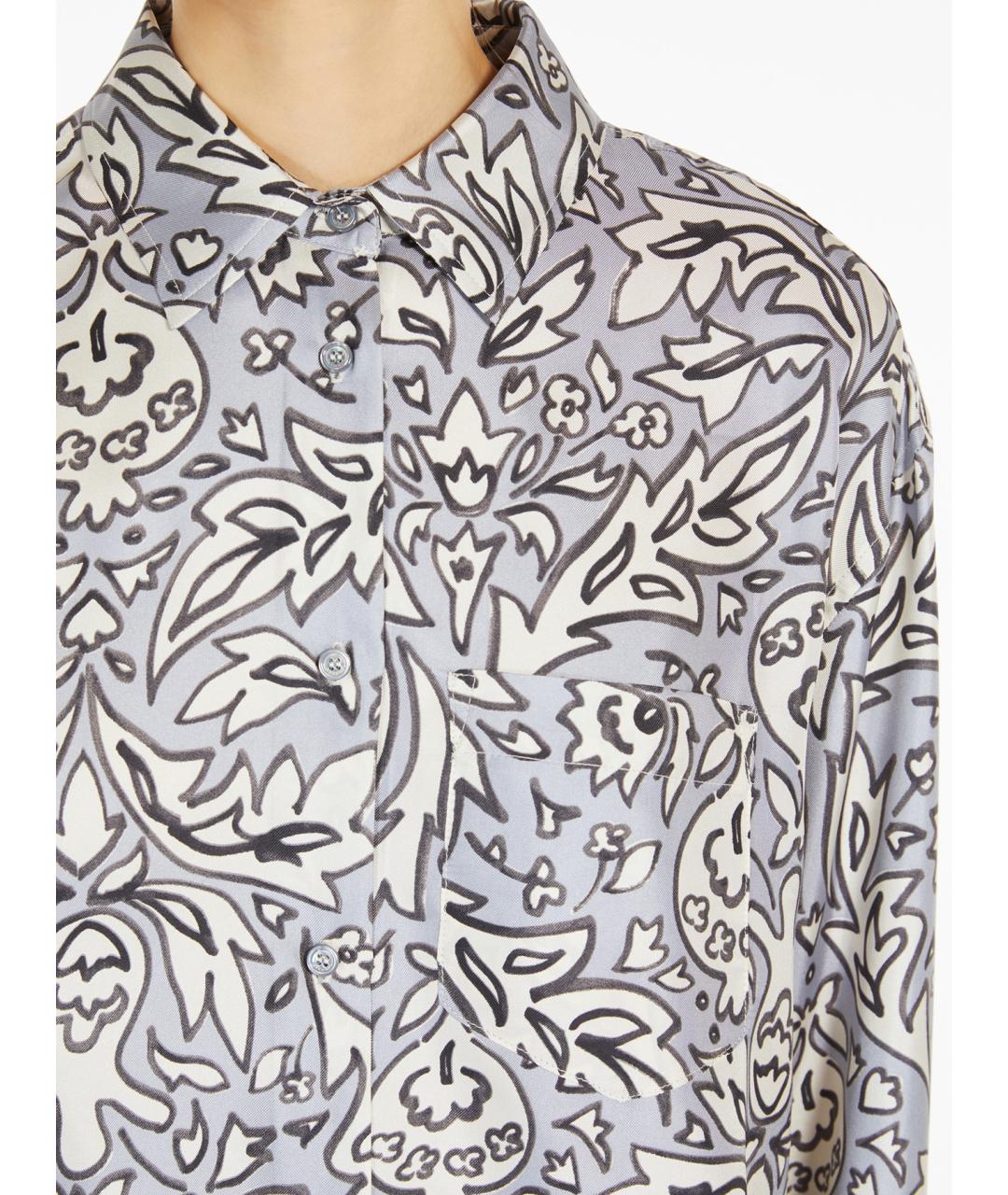 WEEKEND MAX MARA Мульти шелковая рубашка, фото 4