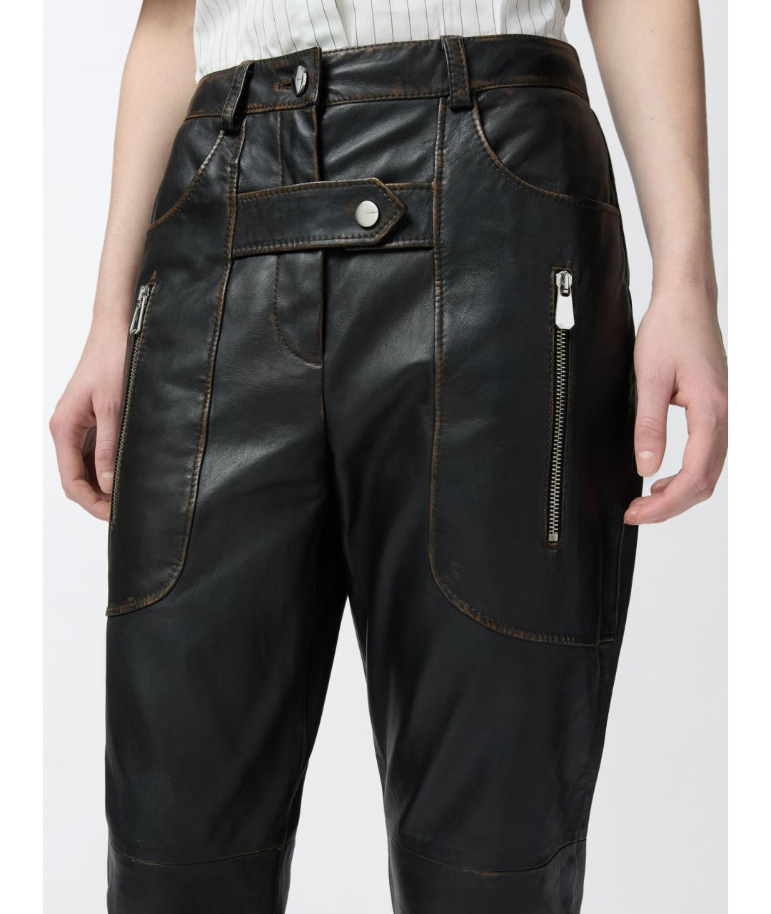 PINKO Черные прямые брюки, фото 5