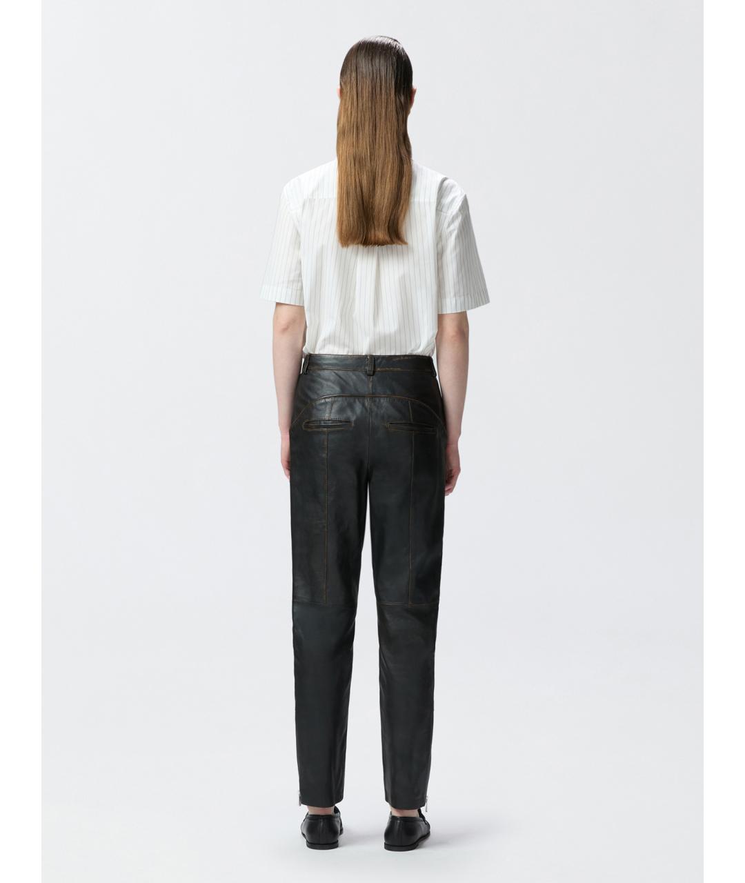 PINKO Черные прямые брюки, фото 4