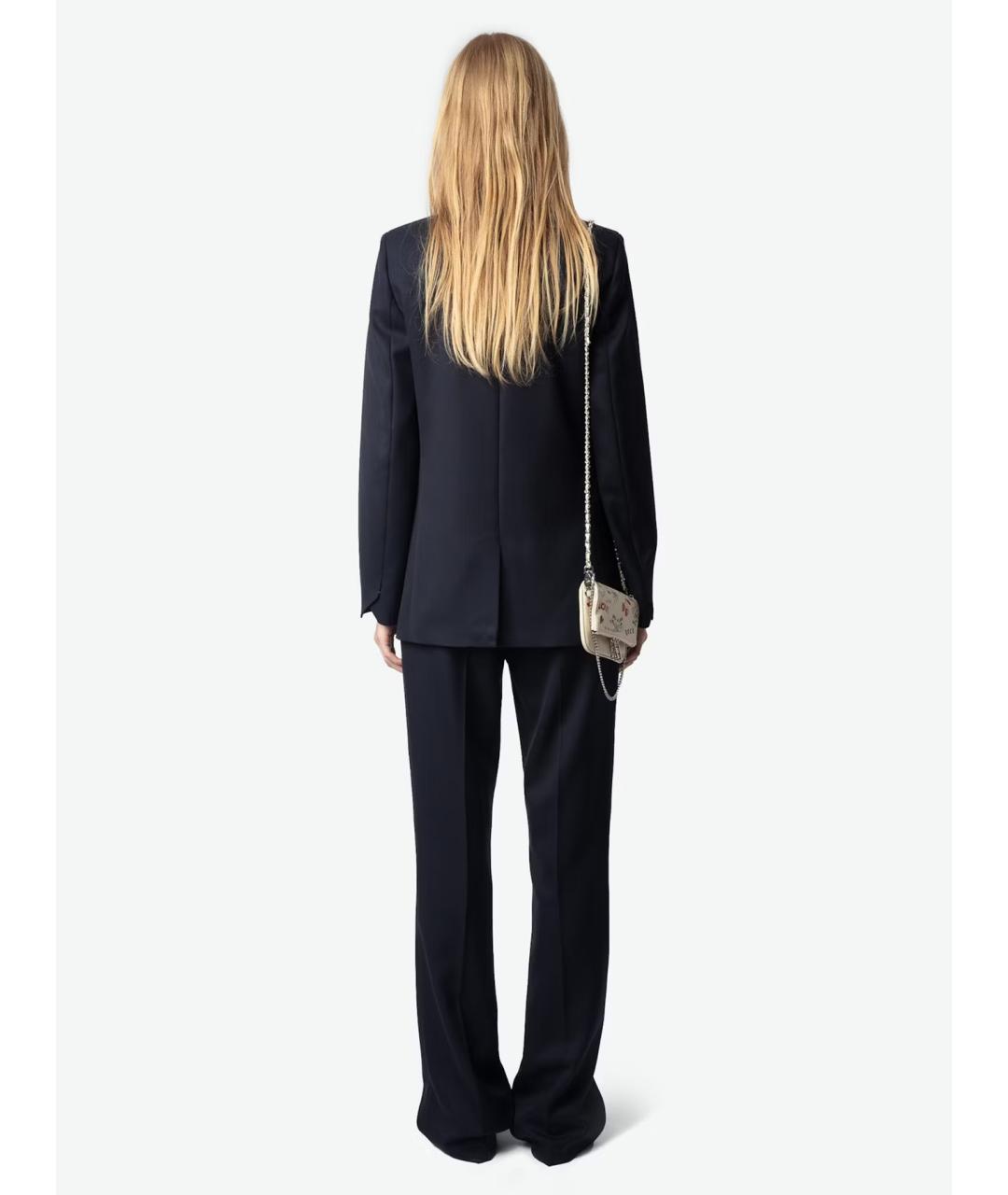 ZADIG & VOLTAIRE Синий шерстяной жакет/пиджак, фото 5