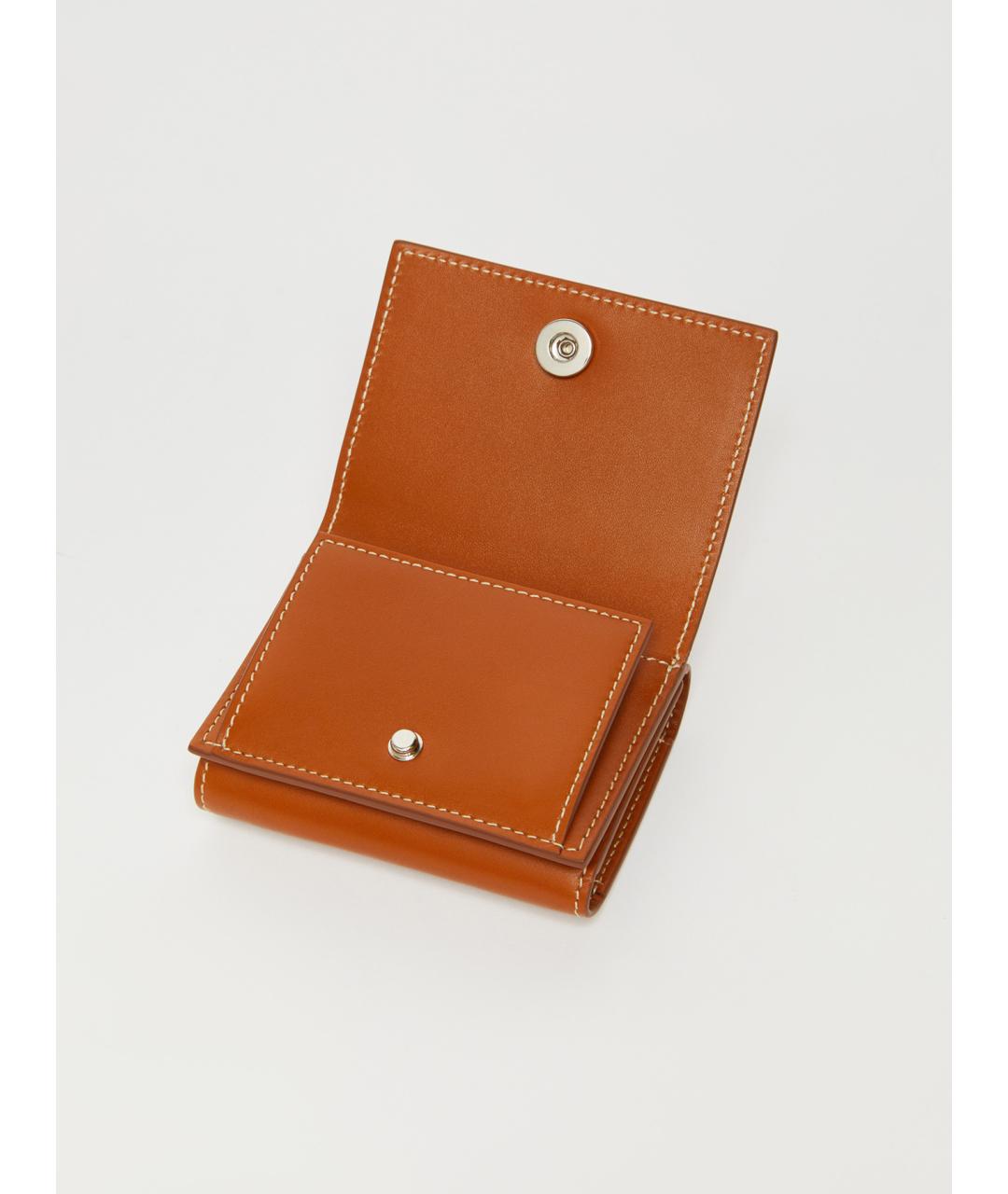 MAX MARA Оранжевый кожаный кошелек, фото 5