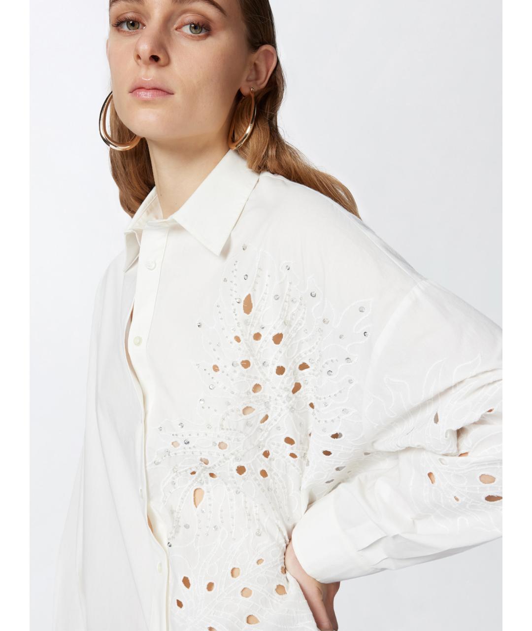 PINKO Белая хлопковая рубашка, фото 5