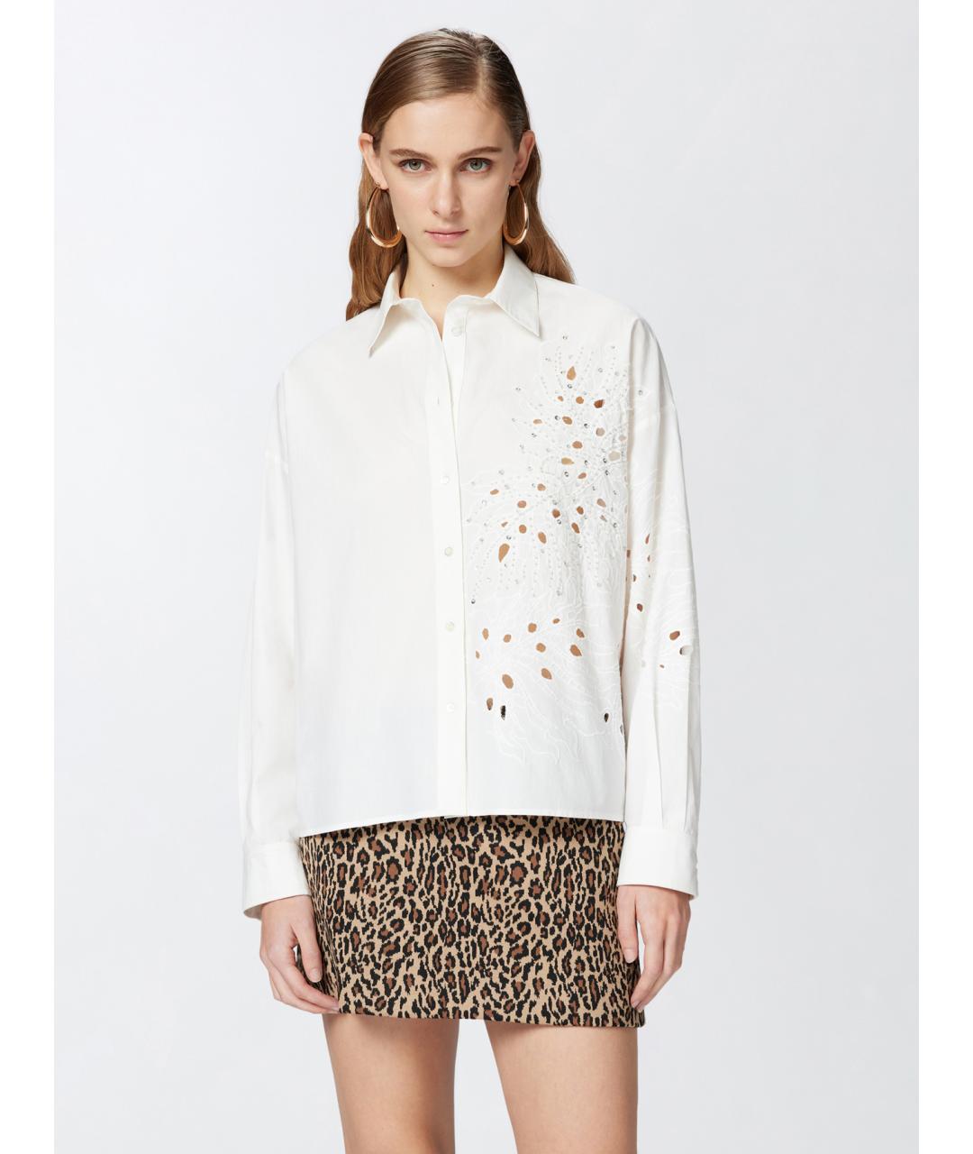 PINKO Белая хлопковая рубашка, фото 3
