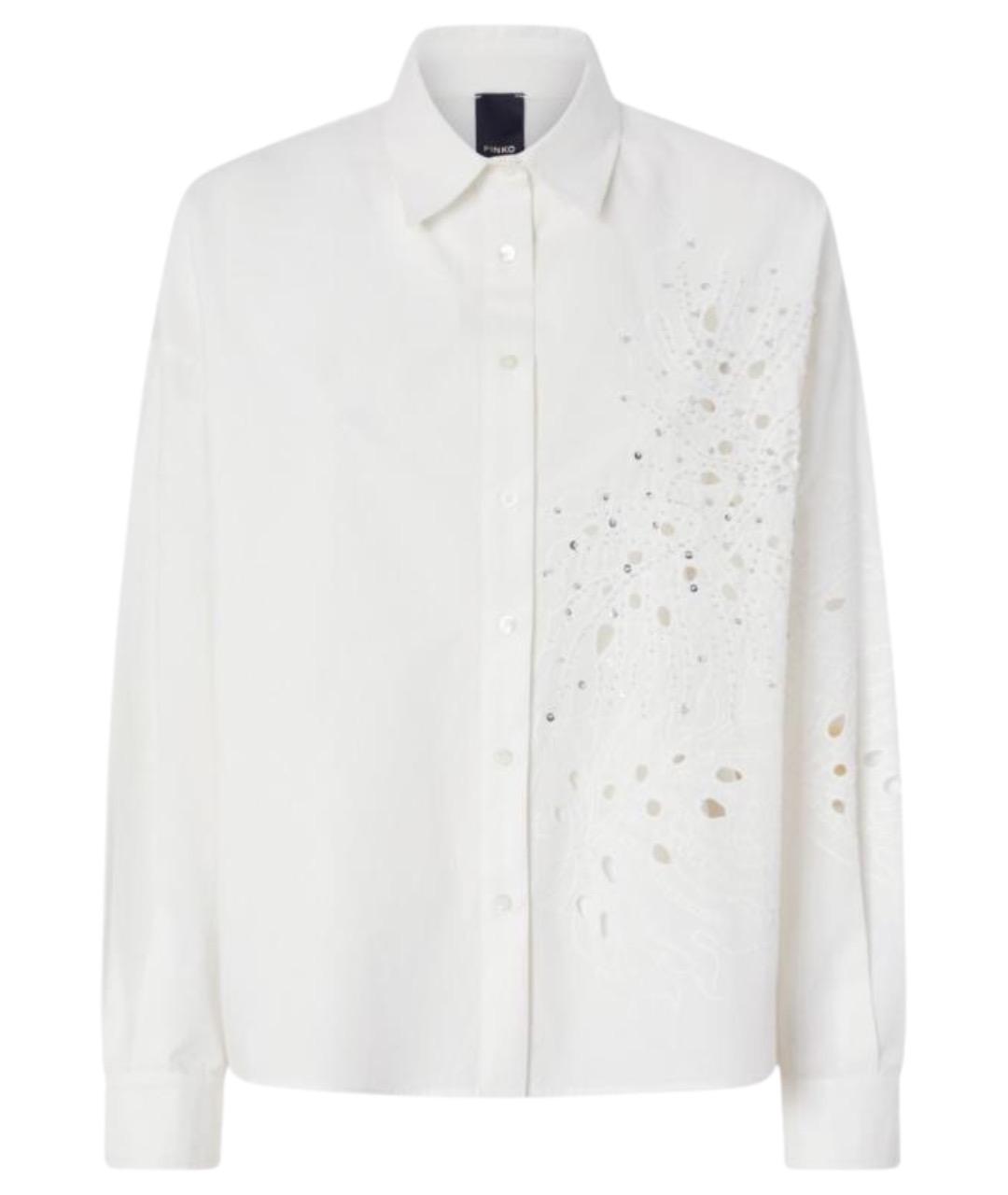 PINKO Белая хлопковая рубашка, фото 1