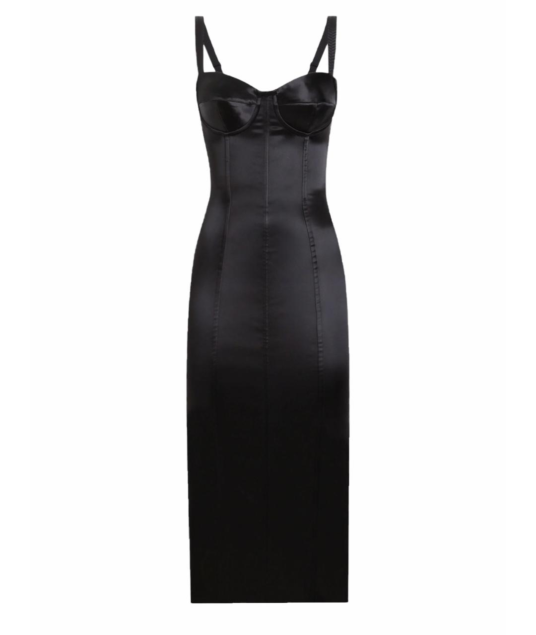 DOLCE&GABBANA Черное ацетатное вечернее платье, фото 1