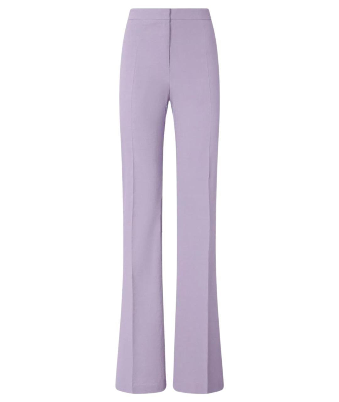 PINKO Фиолетовые вискозные прямые брюки, фото 1