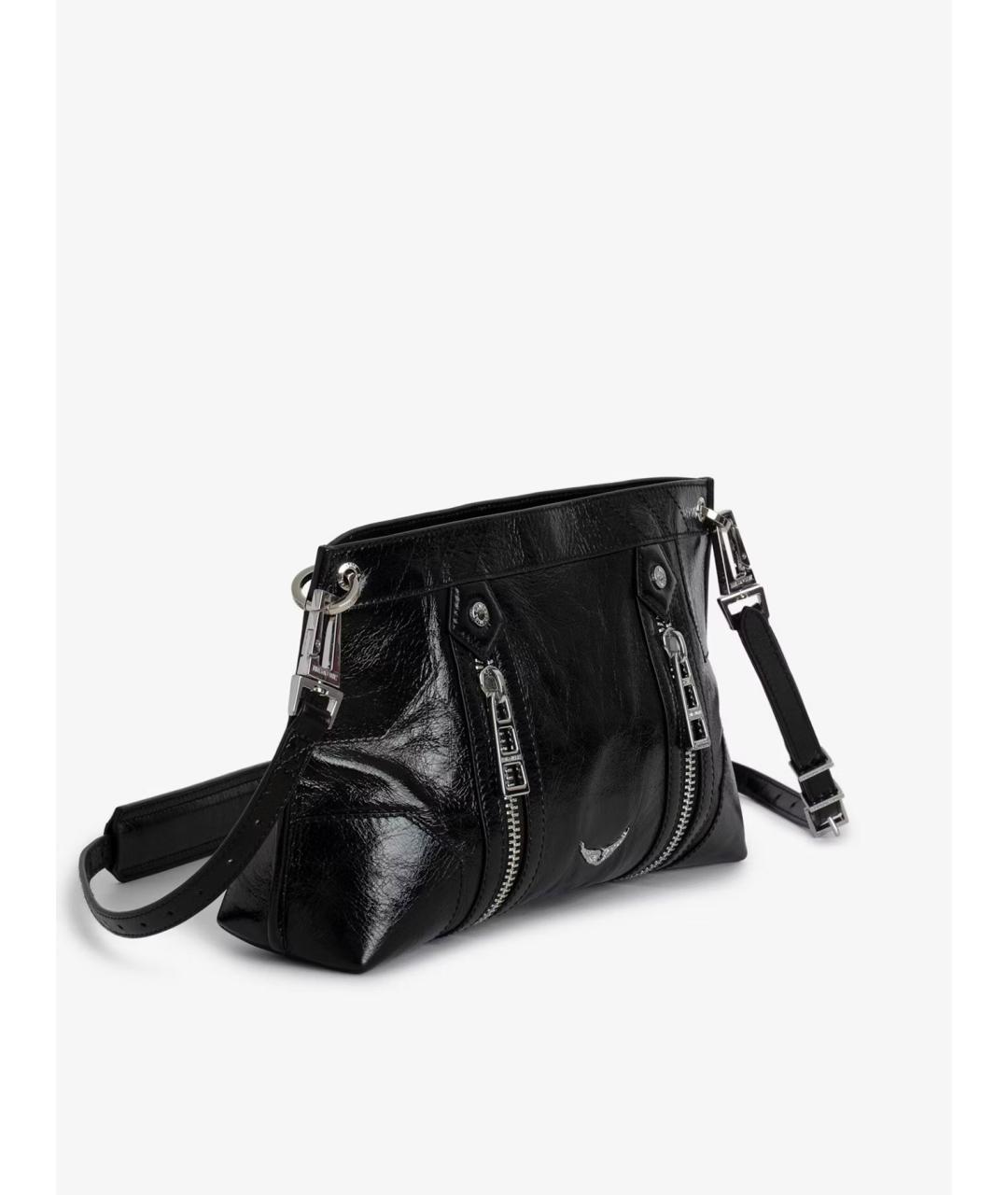 ZADIG & VOLTAIRE Черная кожаная сумка через плечо, фото 3
