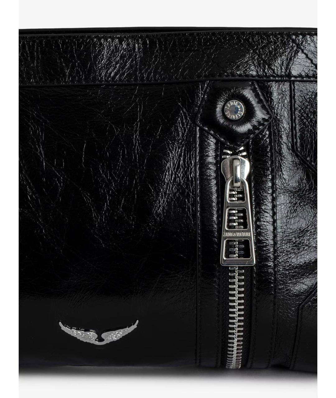 ZADIG & VOLTAIRE Черная кожаная сумка через плечо, фото 5