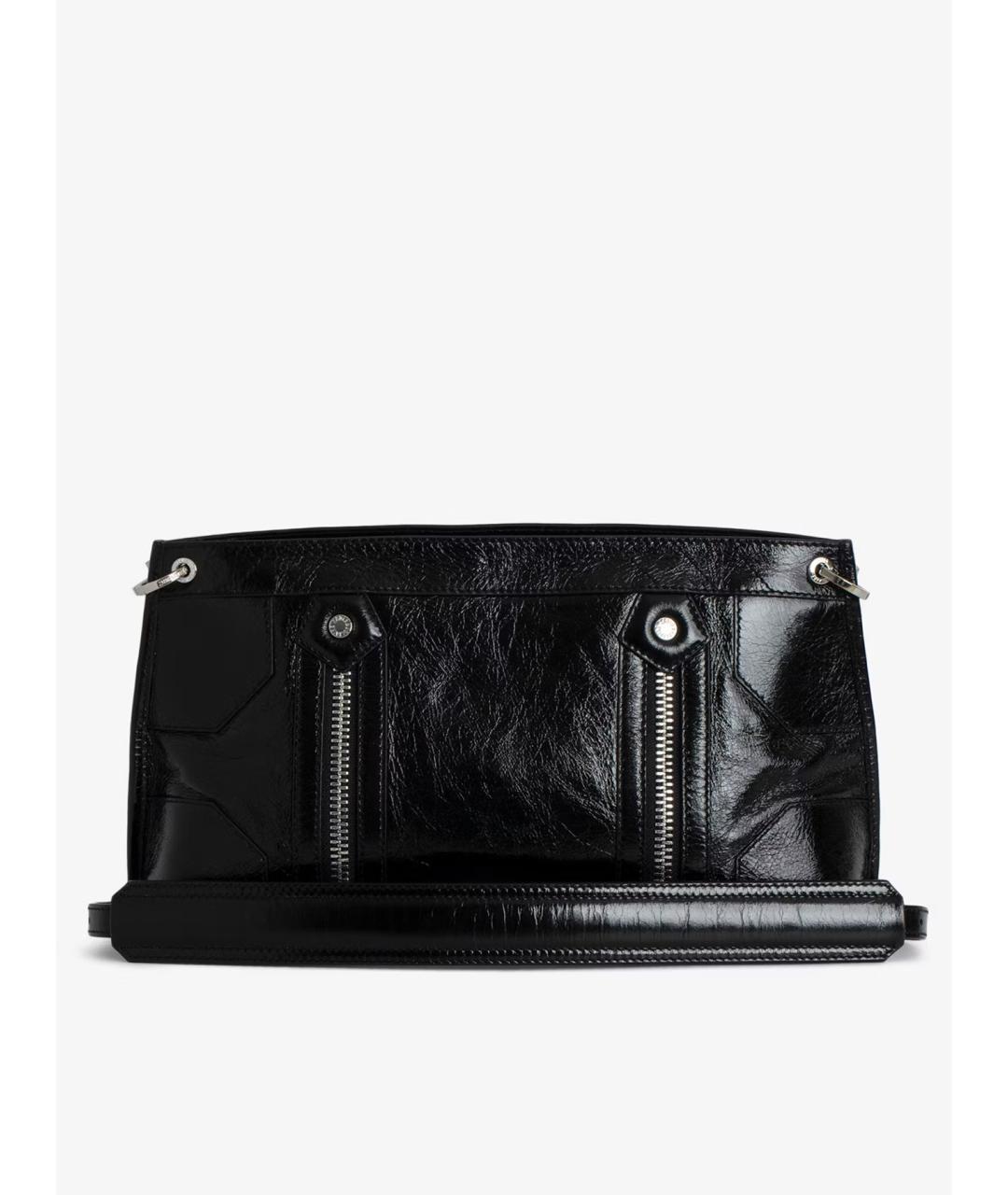 ZADIG & VOLTAIRE Черная кожаная сумка через плечо, фото 4