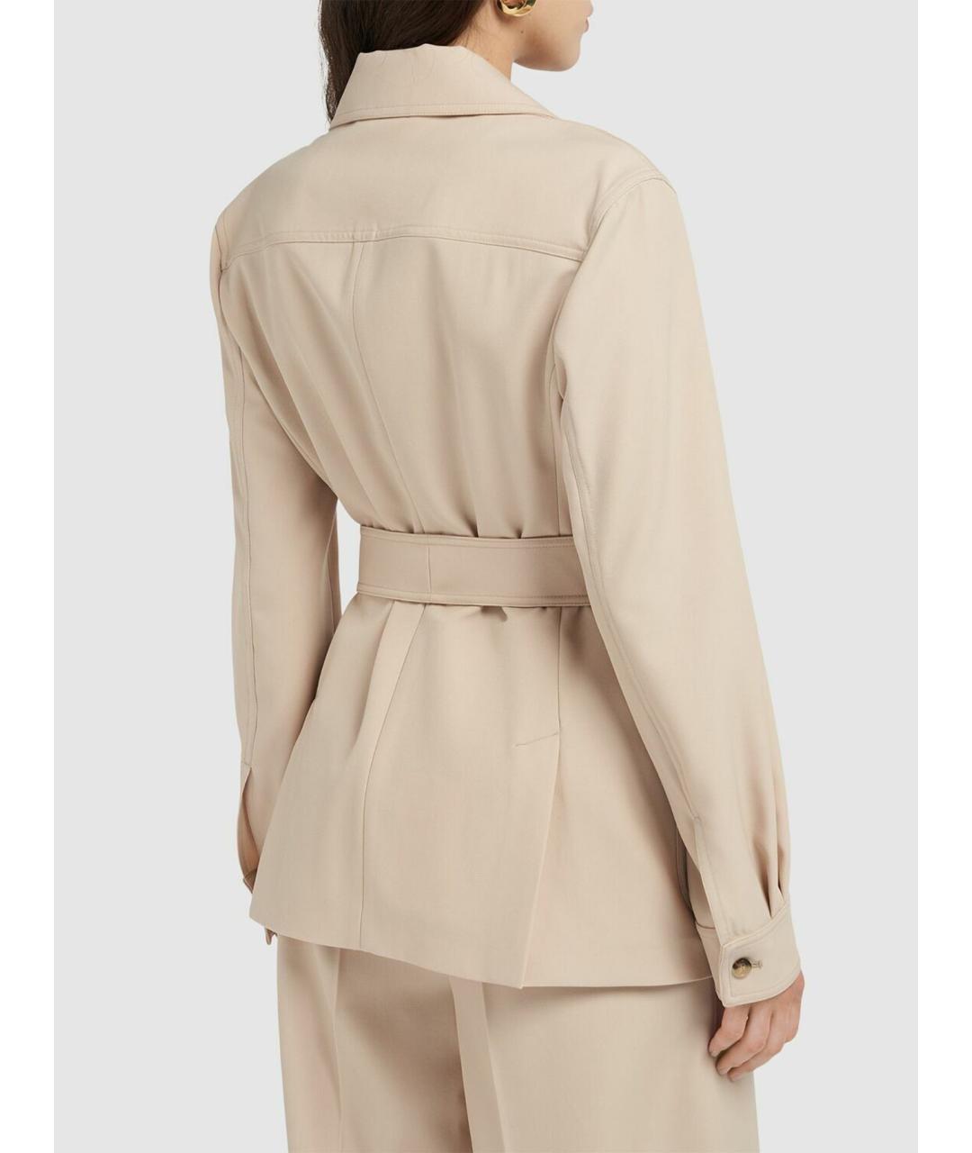 MAX MARA Бежевая хлопковая куртка, фото 4