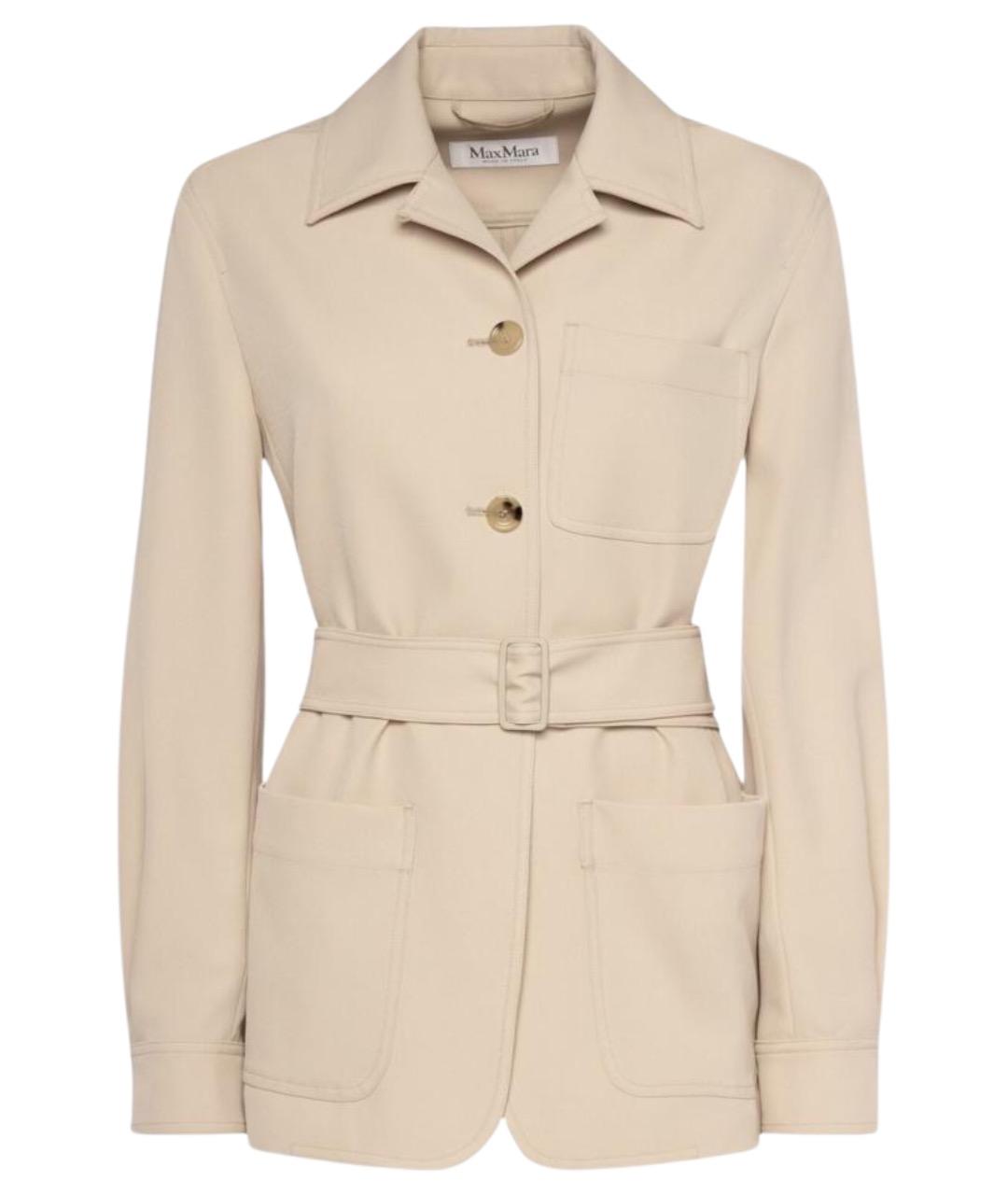 MAX MARA Бежевая хлопковая куртка, фото 1