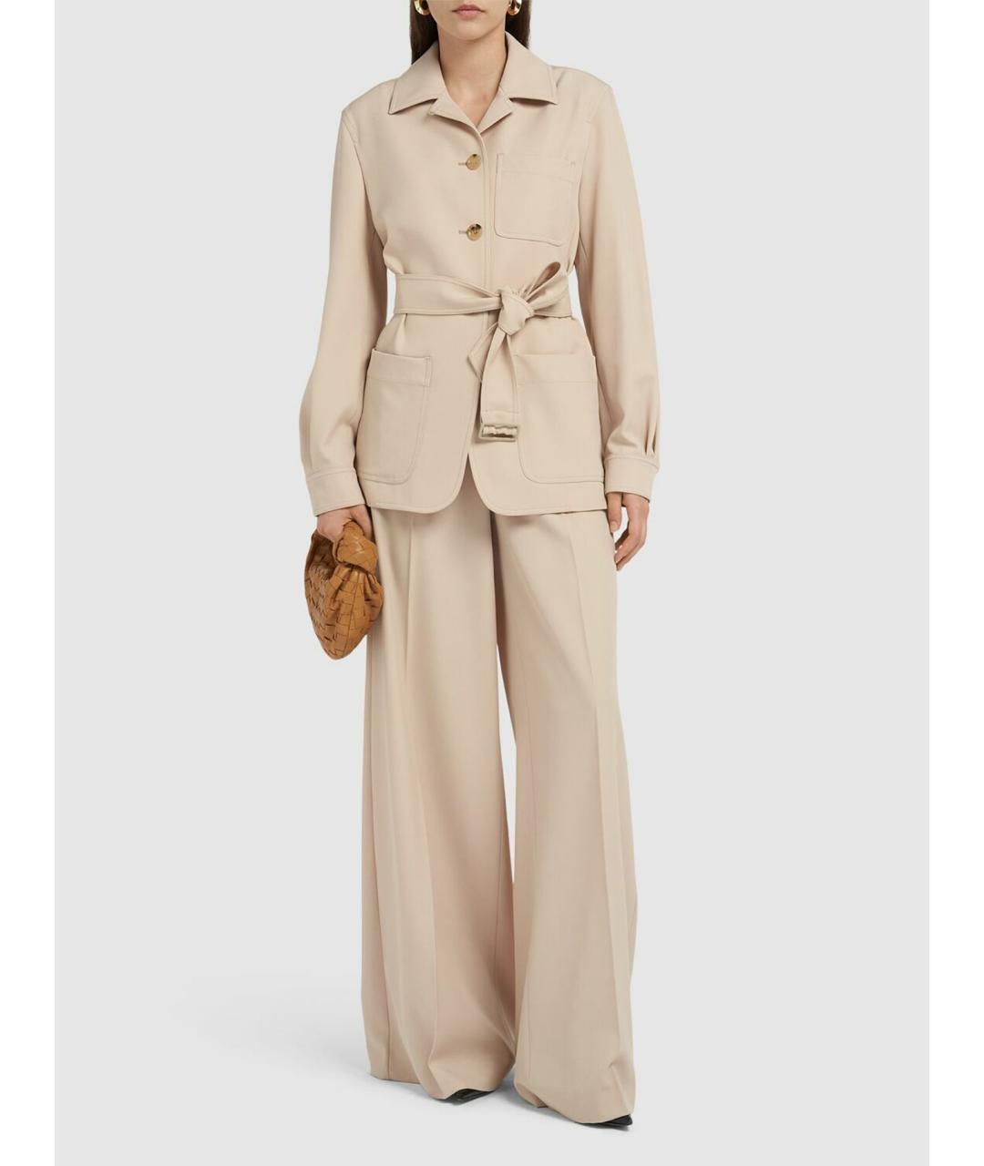 MAX MARA Бежевая хлопковая куртка, фото 2