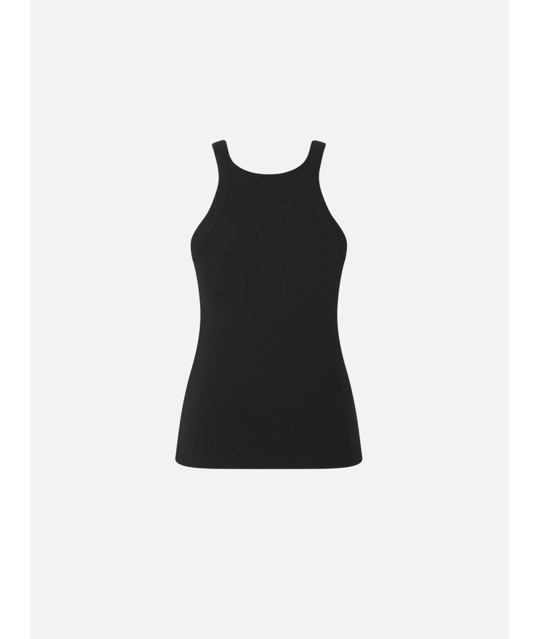 PINKO Черная хлопковая майка, фото 6