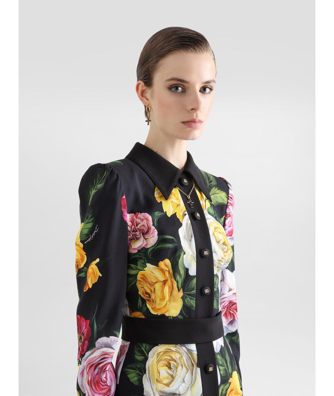 DOLCE&GABBANA Мульти вискозное повседневное платье, фото 3