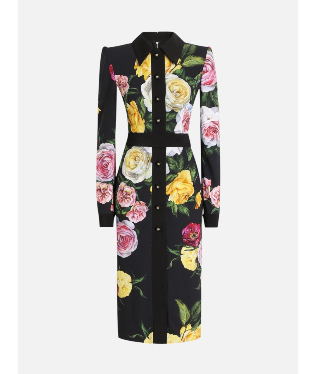 DOLCE&GABBANA Мульти вискозное повседневное платье, фото 5