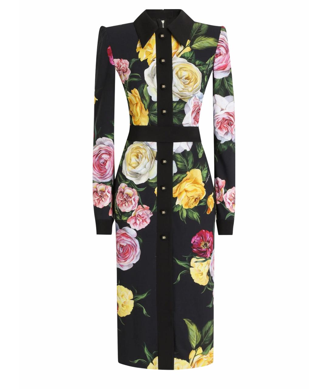 DOLCE&GABBANA Мульти вискозное повседневное платье, фото 1