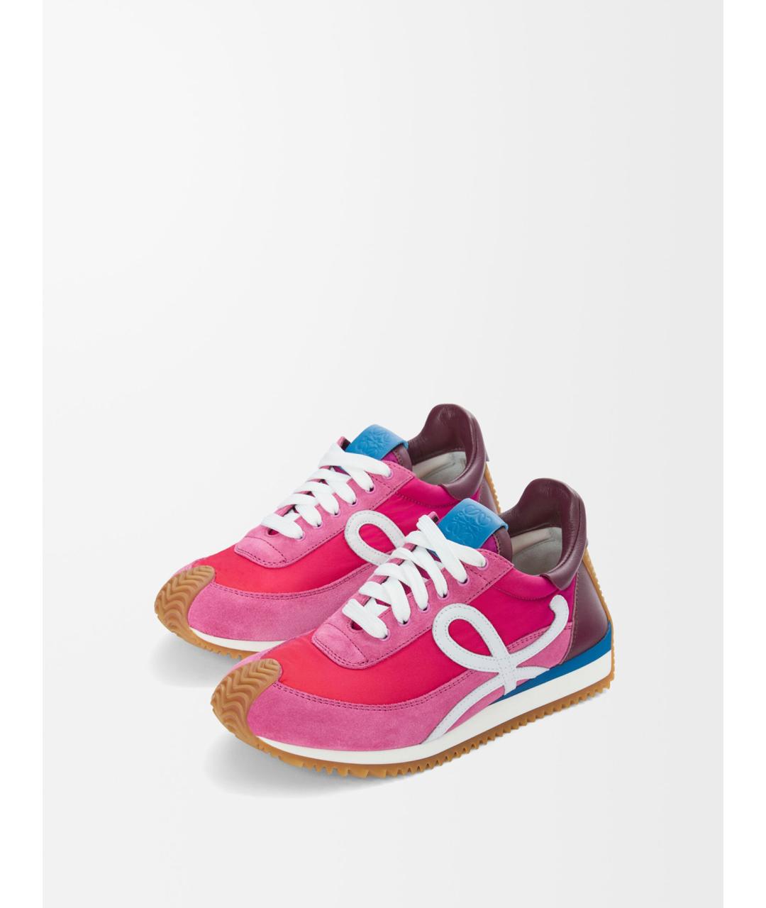 LOEWE Фуксия замшевые кроссовки, фото 3