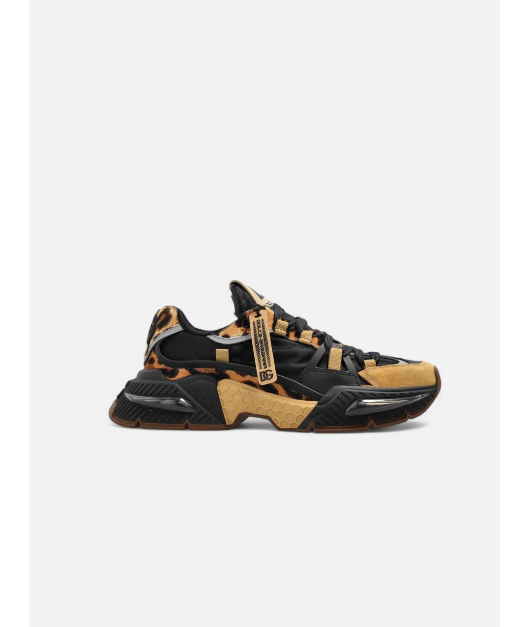 DOLCE&GABBANA Черные синтетические кроссовки, фото 4