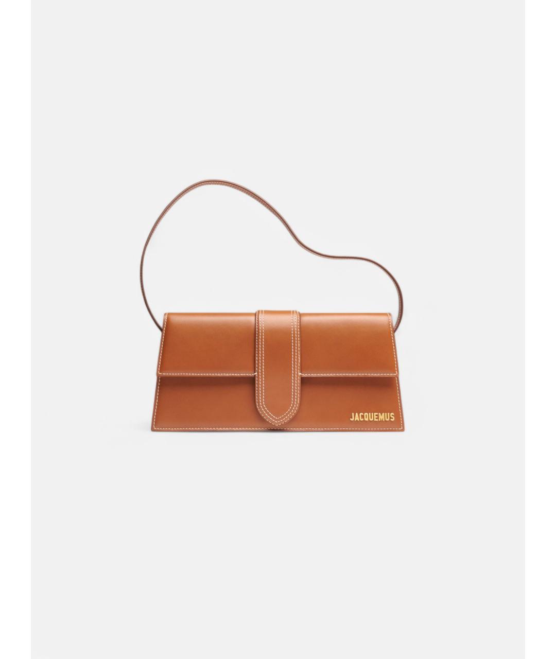 JACQUEMUS Коричневая кожаная сумка через плечо, фото 7
